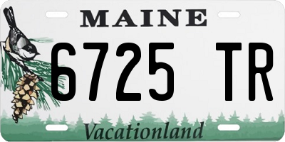 ME license plate 6725TR