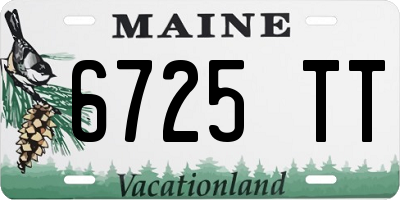 ME license plate 6725TT