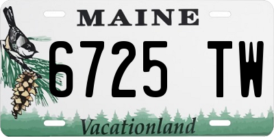 ME license plate 6725TW