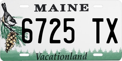 ME license plate 6725TX