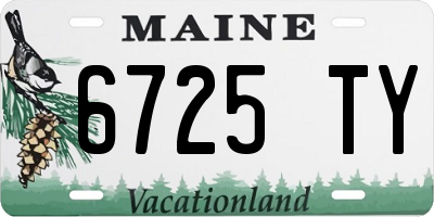 ME license plate 6725TY