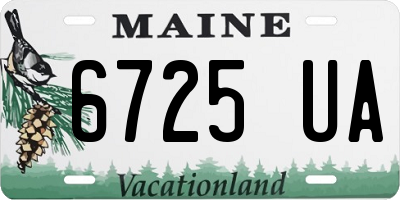 ME license plate 6725UA