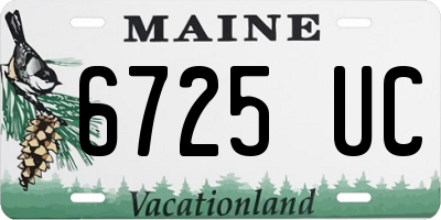 ME license plate 6725UC