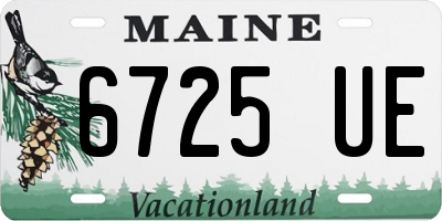 ME license plate 6725UE