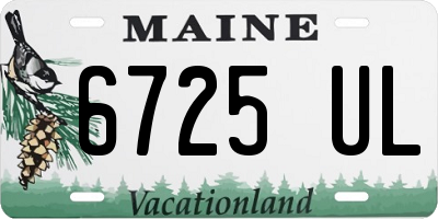 ME license plate 6725UL