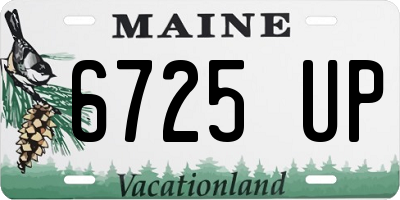 ME license plate 6725UP