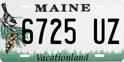 ME license plate 6725UZ