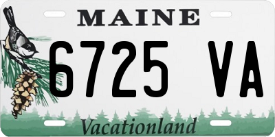 ME license plate 6725VA