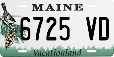 ME license plate 6725VD