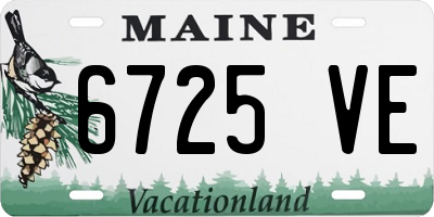 ME license plate 6725VE