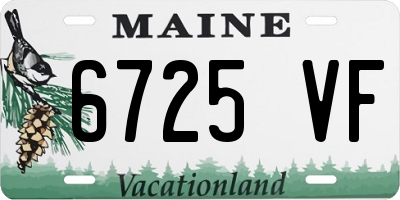 ME license plate 6725VF