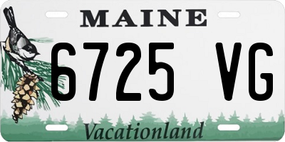 ME license plate 6725VG