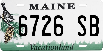 ME license plate 6726SB
