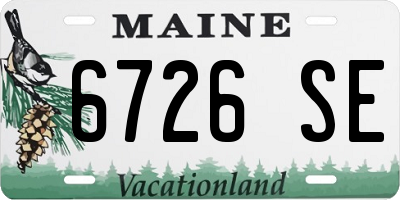 ME license plate 6726SE