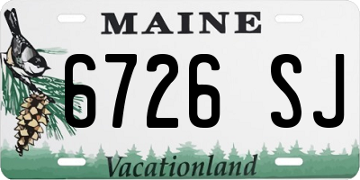 ME license plate 6726SJ