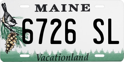 ME license plate 6726SL