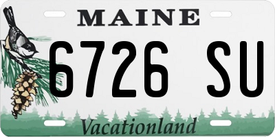 ME license plate 6726SU