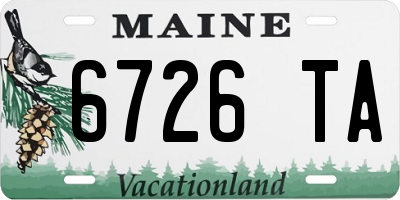 ME license plate 6726TA