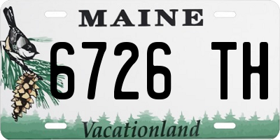 ME license plate 6726TH