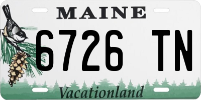 ME license plate 6726TN