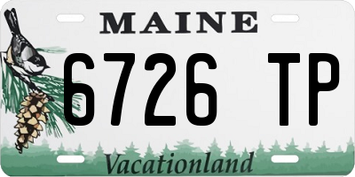 ME license plate 6726TP