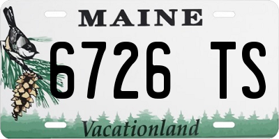 ME license plate 6726TS