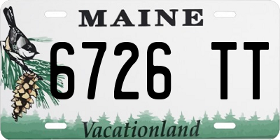ME license plate 6726TT