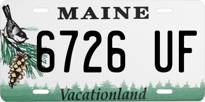 ME license plate 6726UF