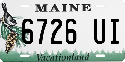 ME license plate 6726UI