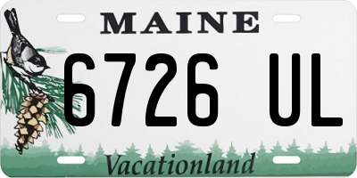 ME license plate 6726UL
