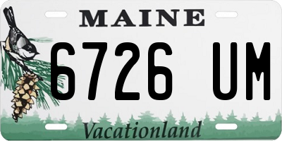 ME license plate 6726UM