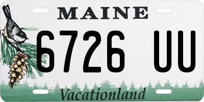 ME license plate 6726UU