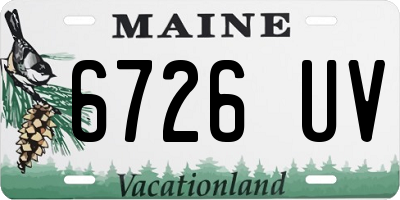 ME license plate 6726UV