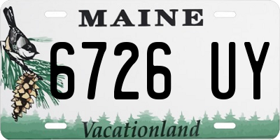 ME license plate 6726UY