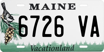 ME license plate 6726VA