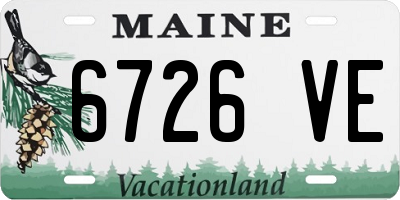 ME license plate 6726VE