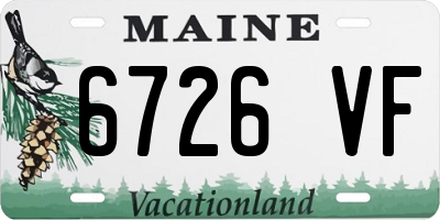 ME license plate 6726VF