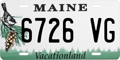 ME license plate 6726VG