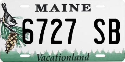 ME license plate 6727SB
