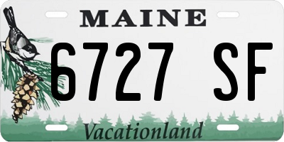 ME license plate 6727SF