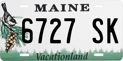 ME license plate 6727SK