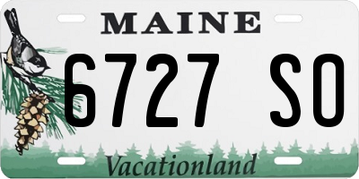 ME license plate 6727SO