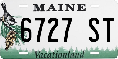 ME license plate 6727ST
