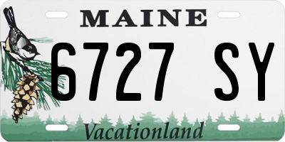 ME license plate 6727SY