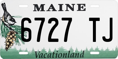 ME license plate 6727TJ