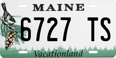 ME license plate 6727TS