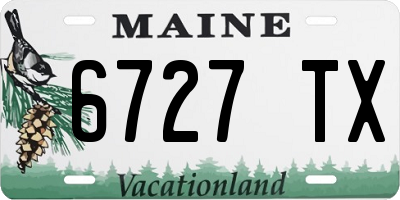 ME license plate 6727TX