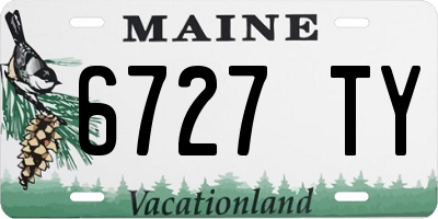 ME license plate 6727TY