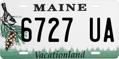 ME license plate 6727UA