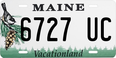 ME license plate 6727UC